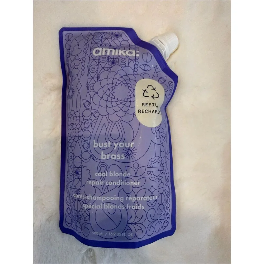 amika Cool Blonde Repair Conditioner Refill Pouch - Lavender Purple